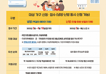 겨울 대비해서 단열 ˙ 창호 ˙ 보일러 교체, 바닥 공사 신청하세요!